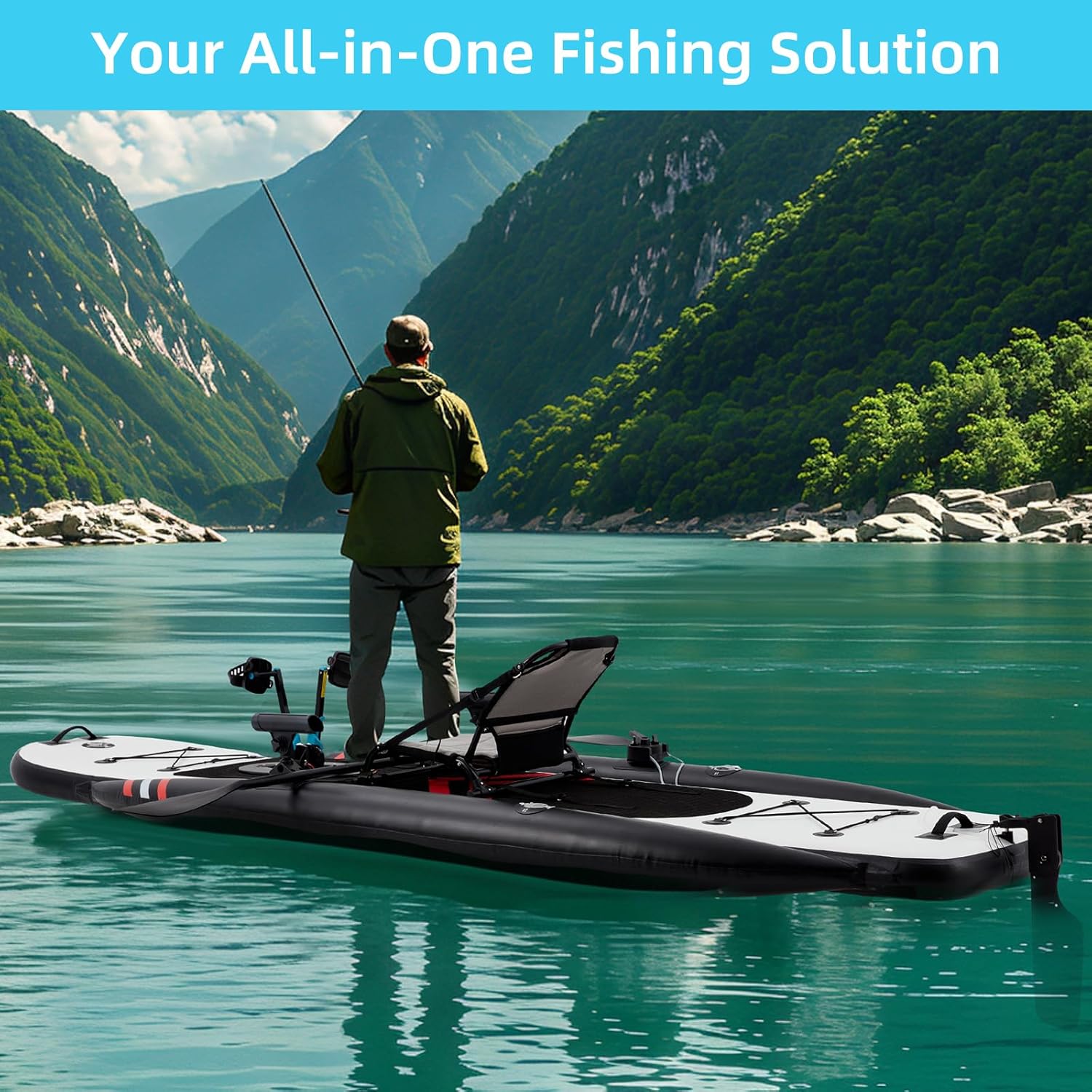 12ft Premium PVC Inflatable Fi - Fishing Kayak Seat review and price